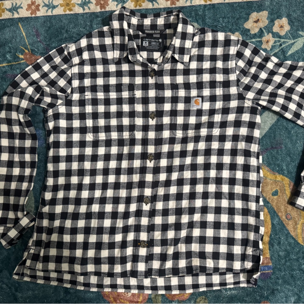 Carhartt Black and White Button Down Shirt